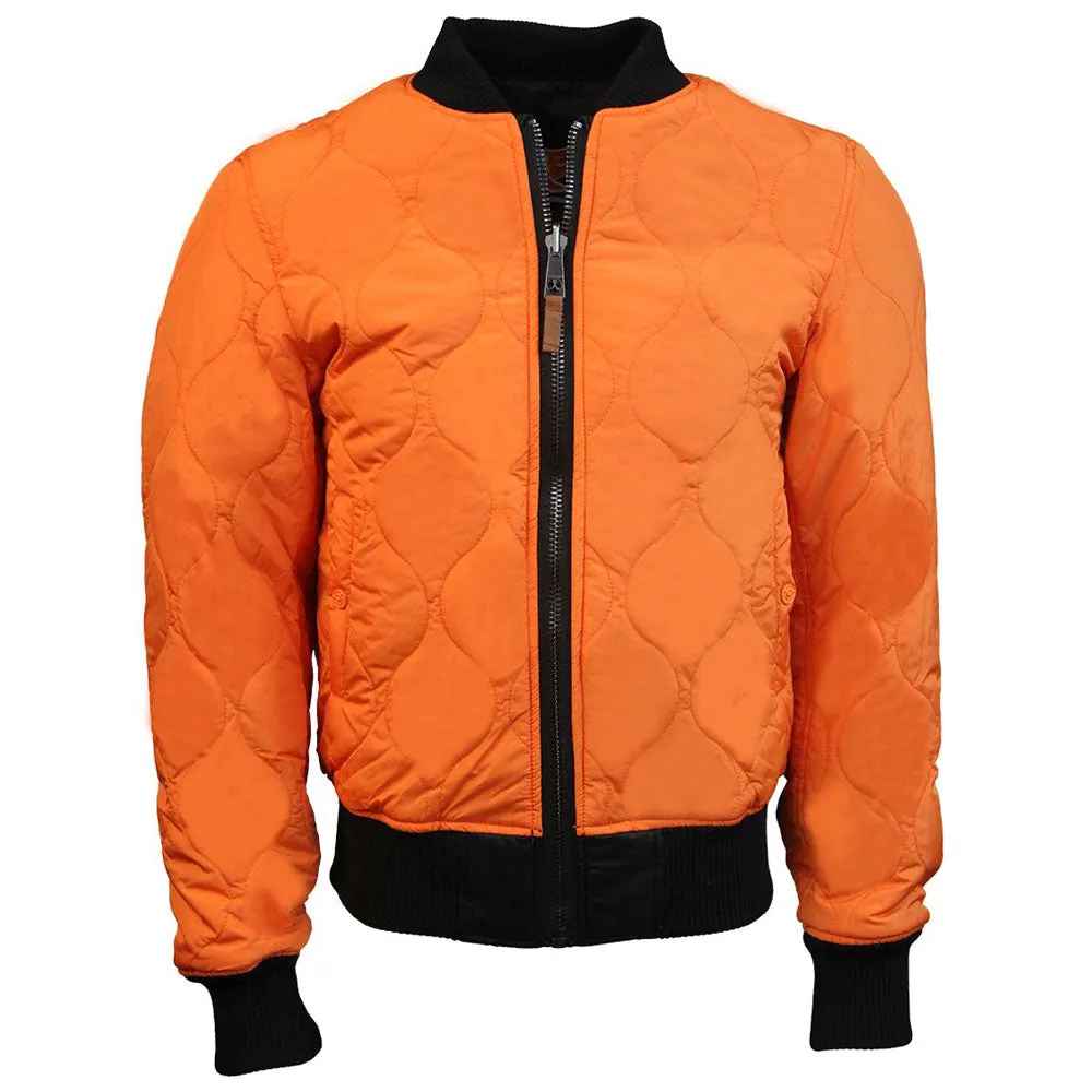 Top Gun MA-1 Lady Luck Reversible Bomber Jacket Black Orange