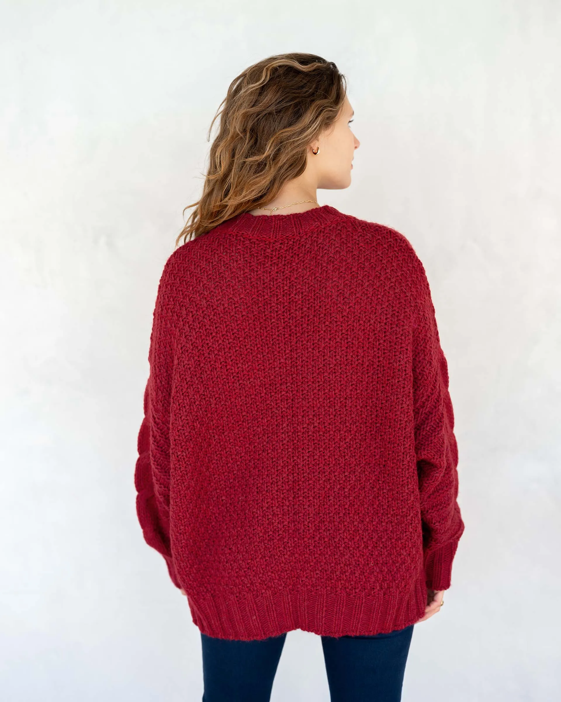 Topanga Cable Crewneck Sweater