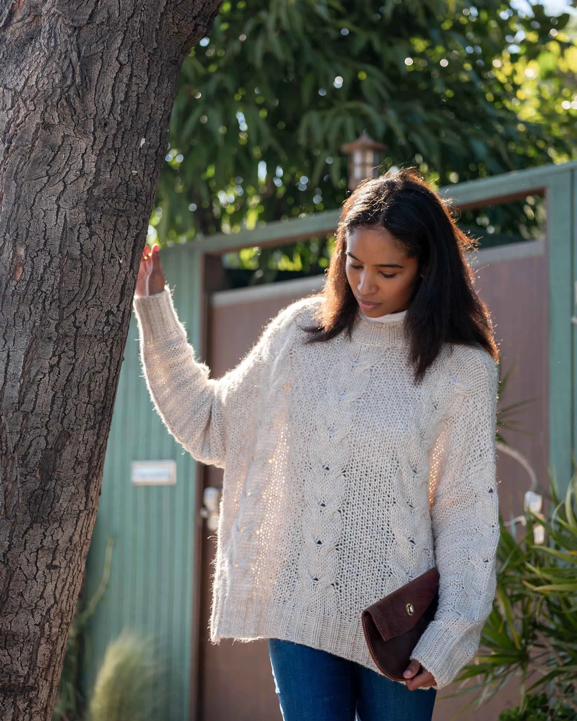 Topanga Cable Crewneck Sweater