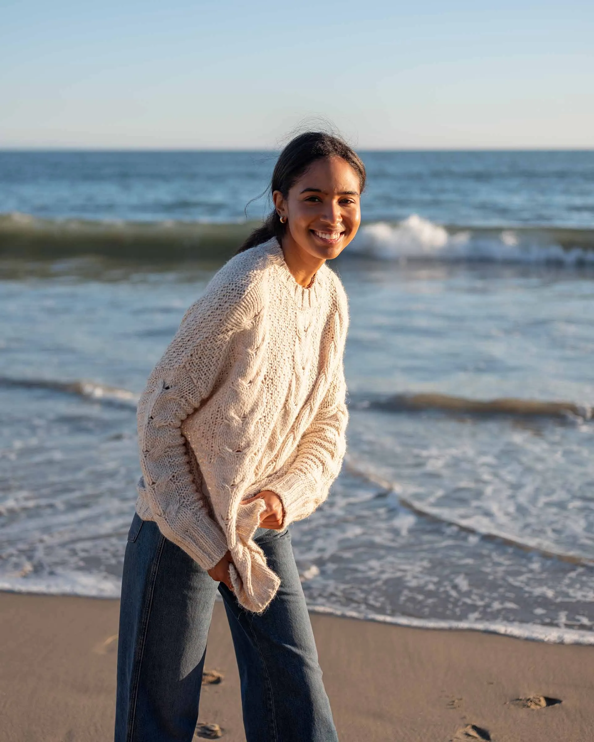 Topanga Cable Crewneck Sweater