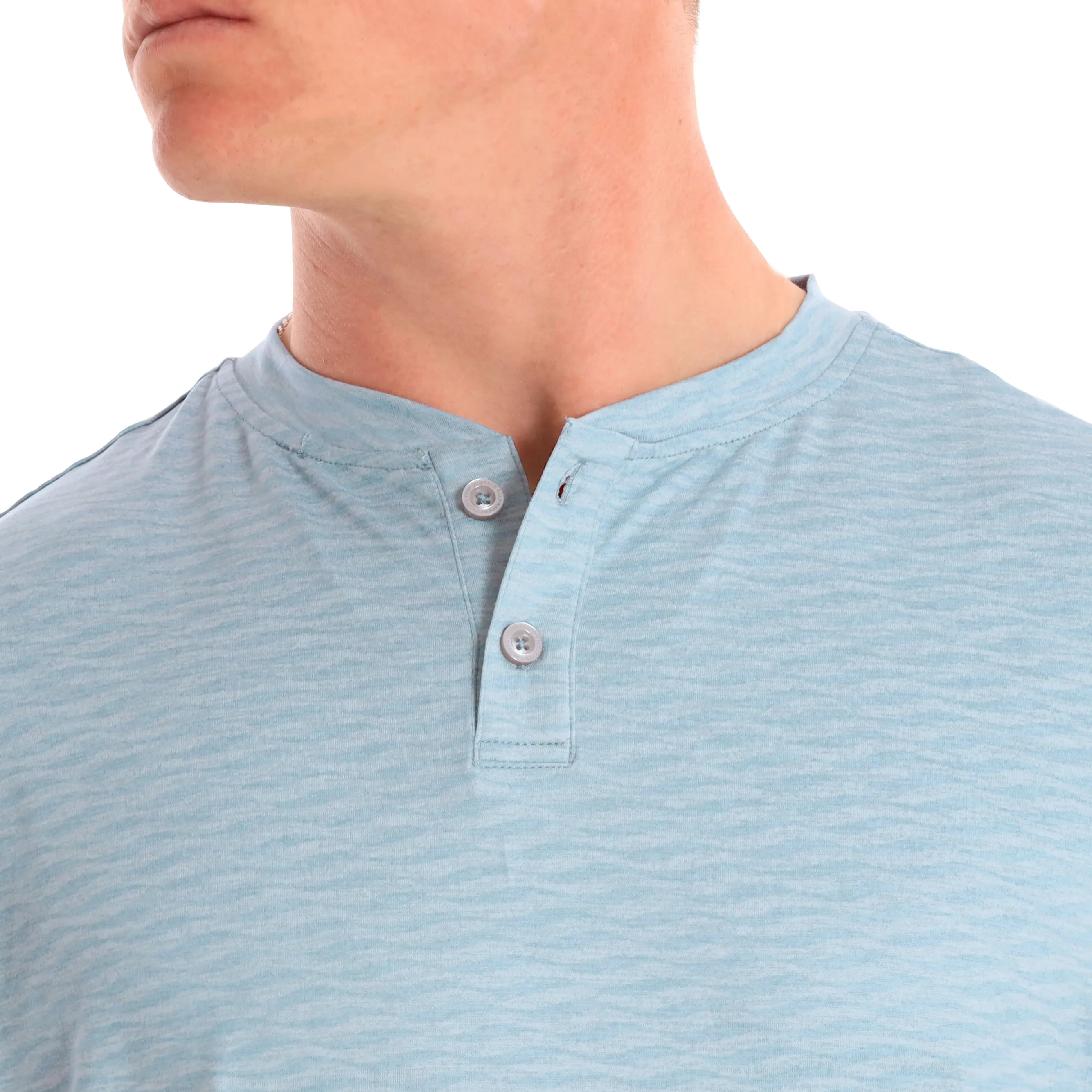 Wave LS Henley - Blue Fog Heather