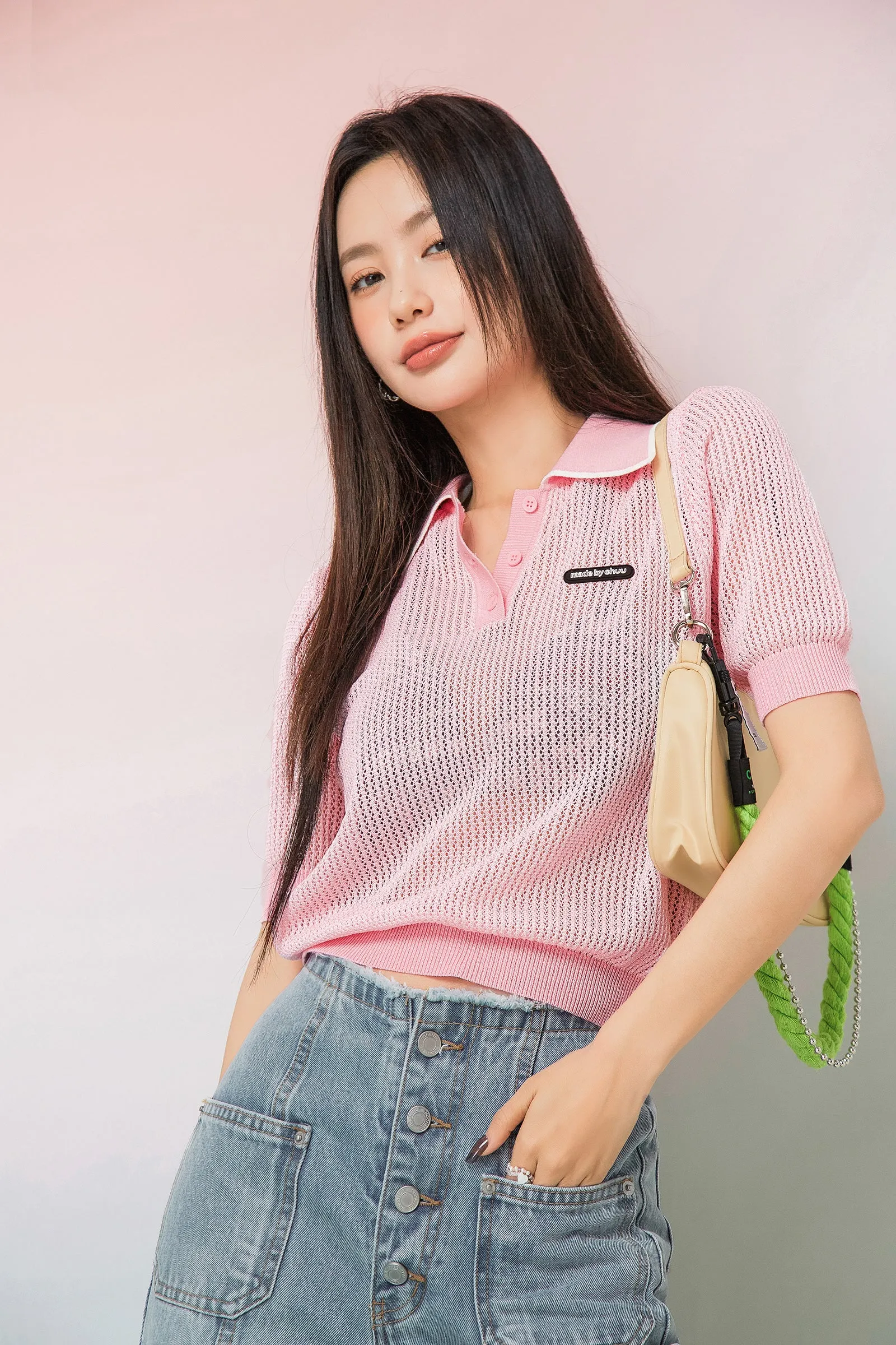 Where This Is Going Polo Knit Top